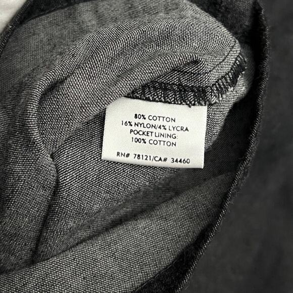 Eileen Fisher Mid Rise Straight Heather Black Full Length Pants size Small - Picture 6 of 7